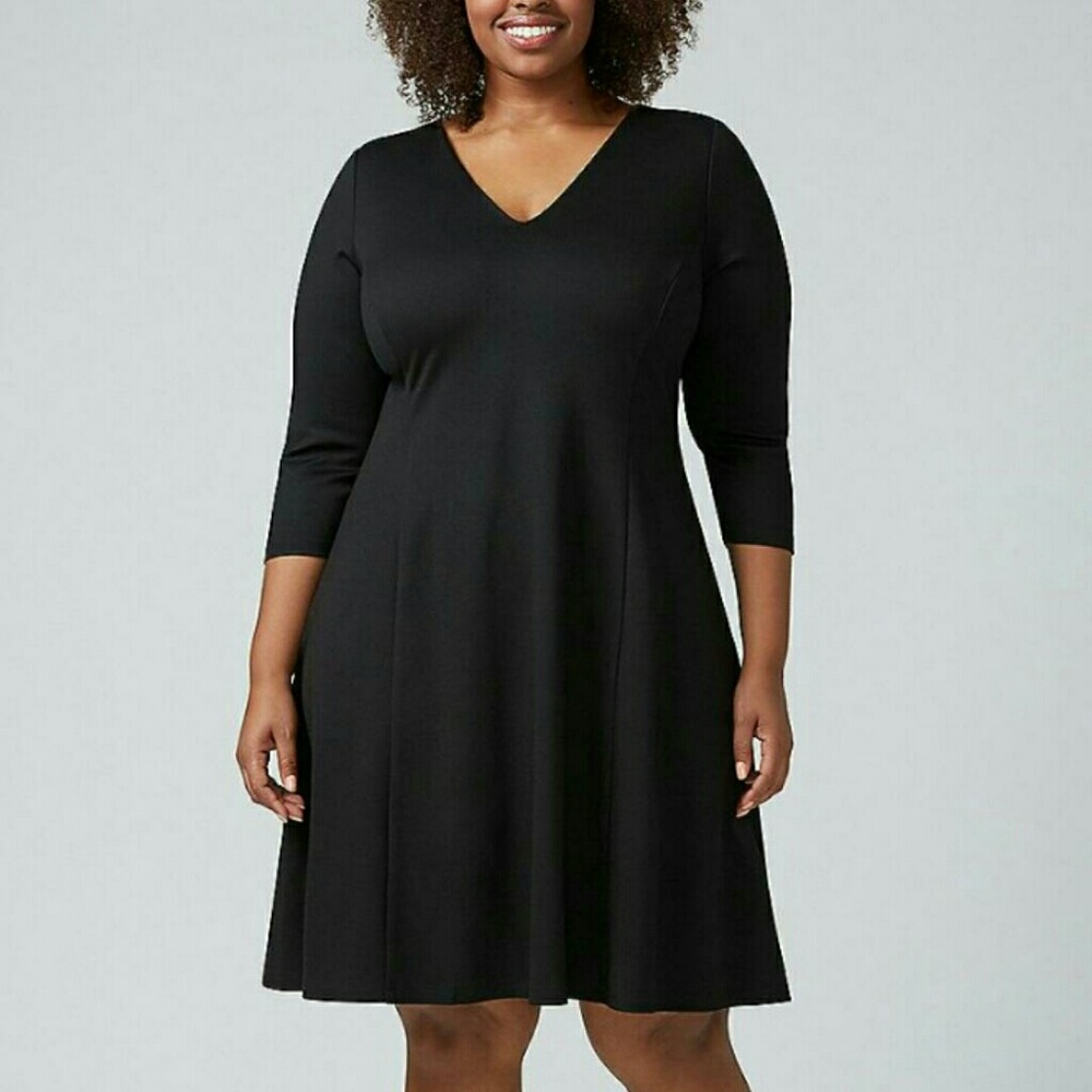 ➕ Black Fit & Flare Dress